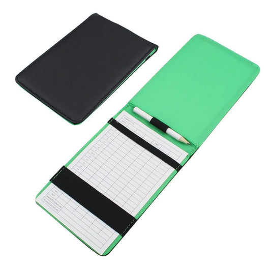 Golf Score Book Portable Game Record That Can Hold Pen PU Leather Peaceful Pleasures Health and Wellness