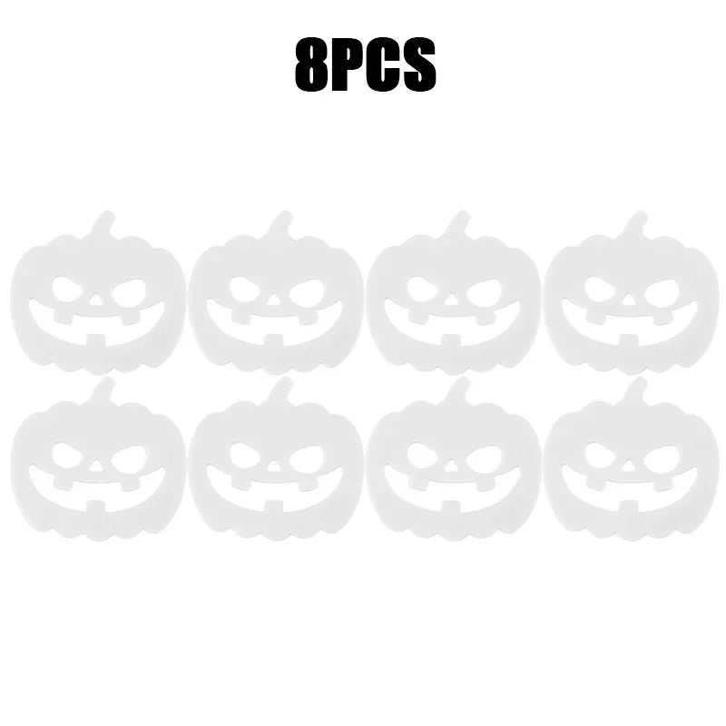 Halloween Glow-in-Dark Spider Web Pumpkin Coasters – 1-10 Pack