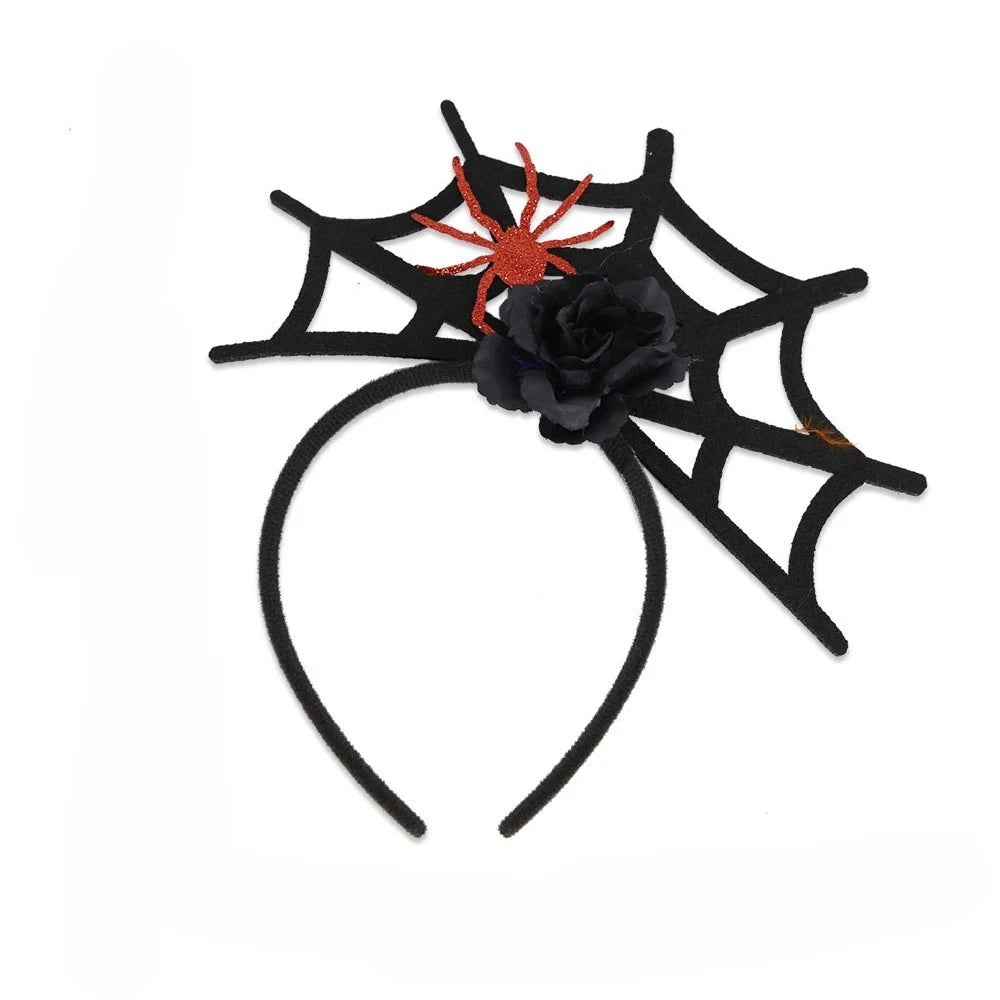 Halloween Witch Hat Headband with 3D Spider | Costume Hair Hoop