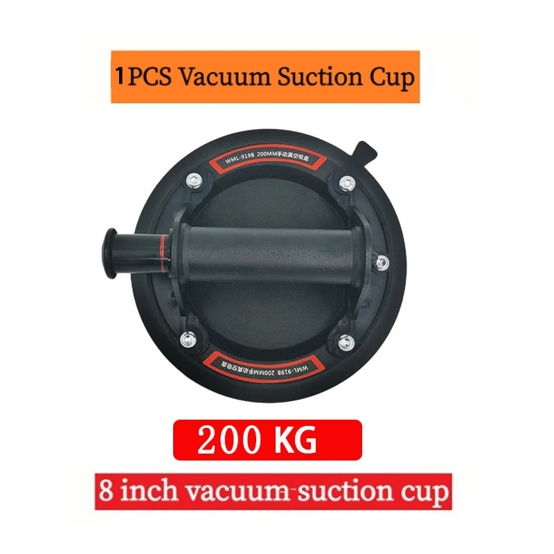 2024 Vacuum Suction Cup 200kg Loading Capacity Heavy Duty Vacuum Spreader for Tile Adsorption Granite Glass Lifting 8 Inch Cup Peaceful Pleasures Health and Wellness Black 1 PC