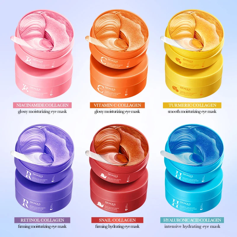 80pcs BIOAQUA Retinol Crystal Collagen Eye Mask Anti Dark Circles Anti-Wrinkles Moisturizing Anti-Aging Eye Patches Skin Care Peaceful Pleasures Health and Wellness