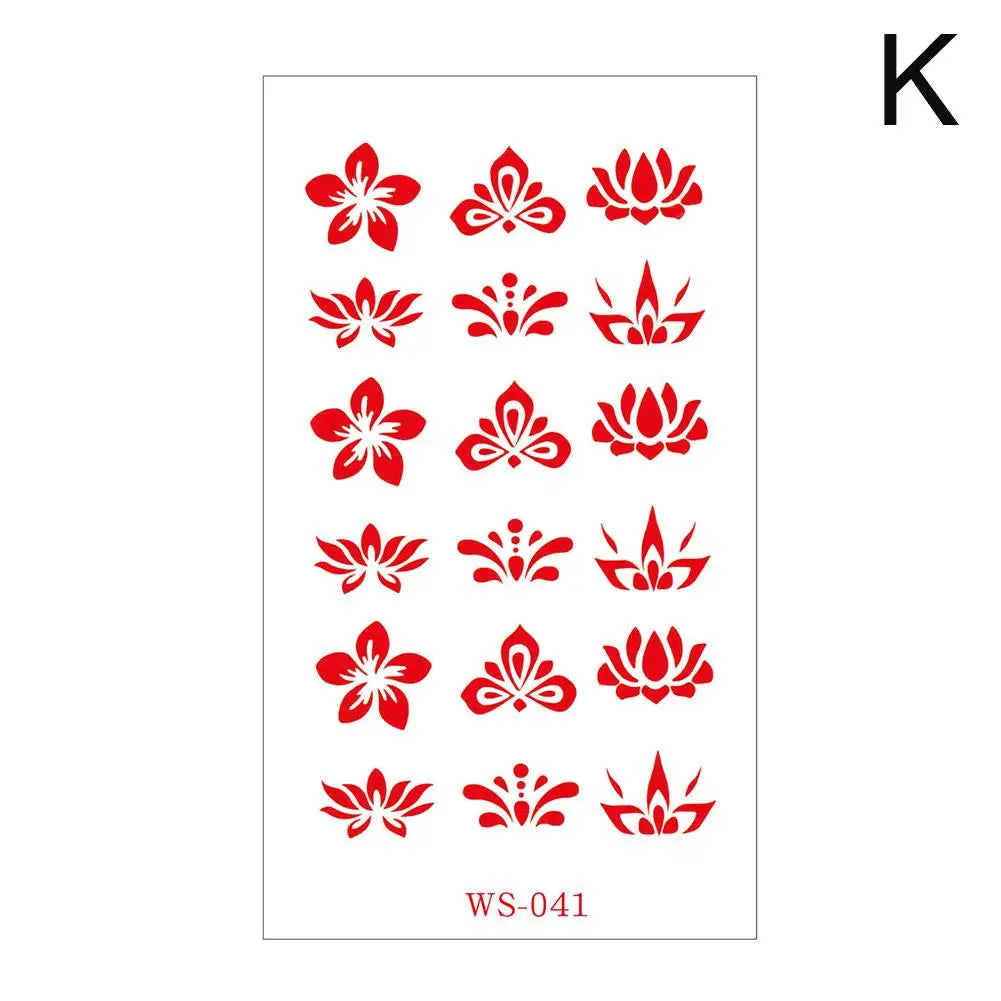 Chinese Ancient Style Forehead Temporary Tattoo Stickers | 15 Designs