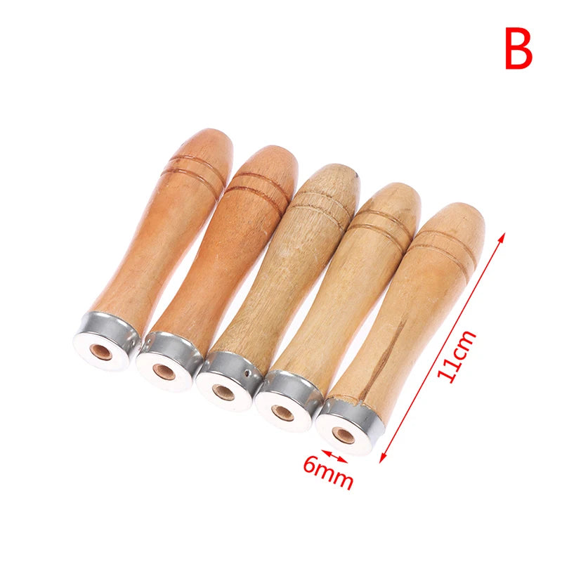 5Pcs/set 9/11cm Wooden File Handle Wood Rasp Woodworking Polishing Rust Proof Filing Tools Replacement Wooden File Handle Peaceful Pleasures Health and Wellness 11cm