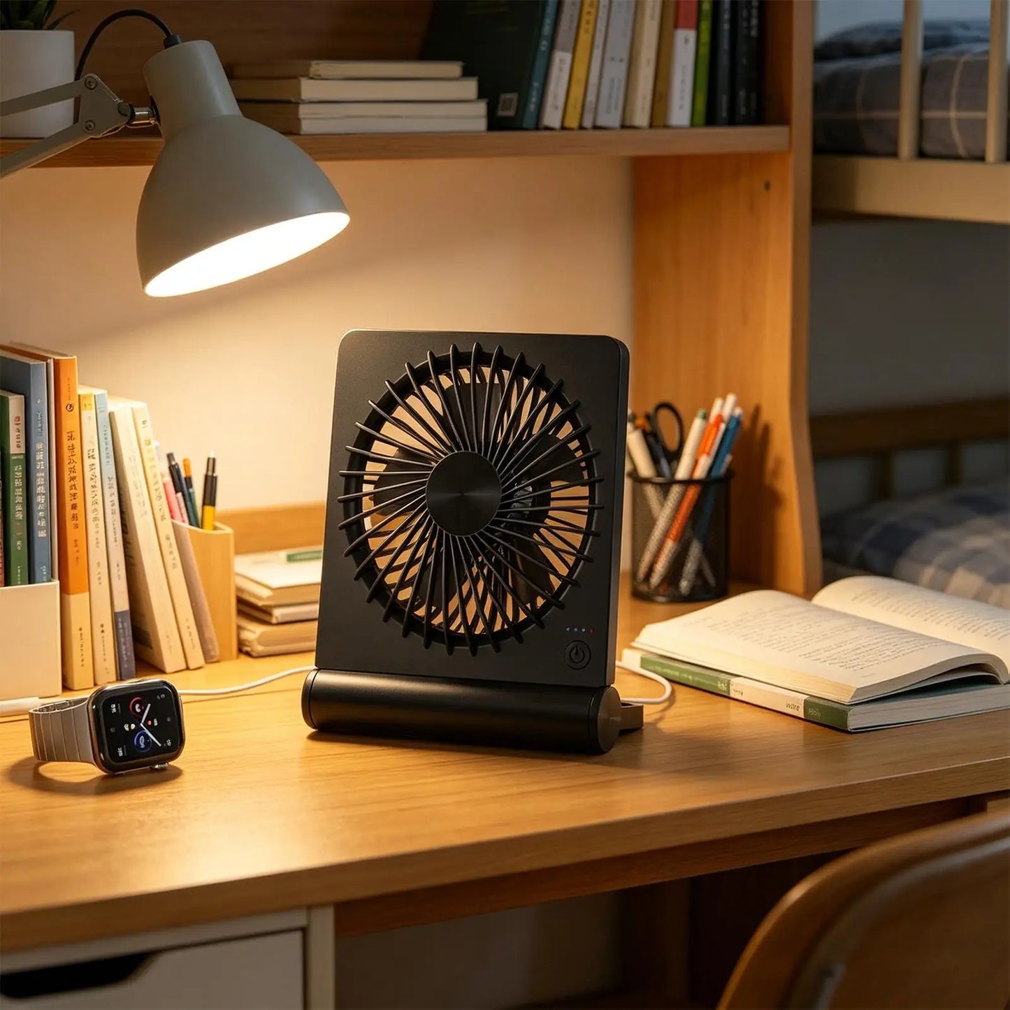 Desk Fans Small Quiet 220 Tilt Ultra Quiet USB Rechargeable Small Travel Fan For Home Office Bedroom Dorm Nap Indoor Table Peaceful Pleasures Health and Wellness