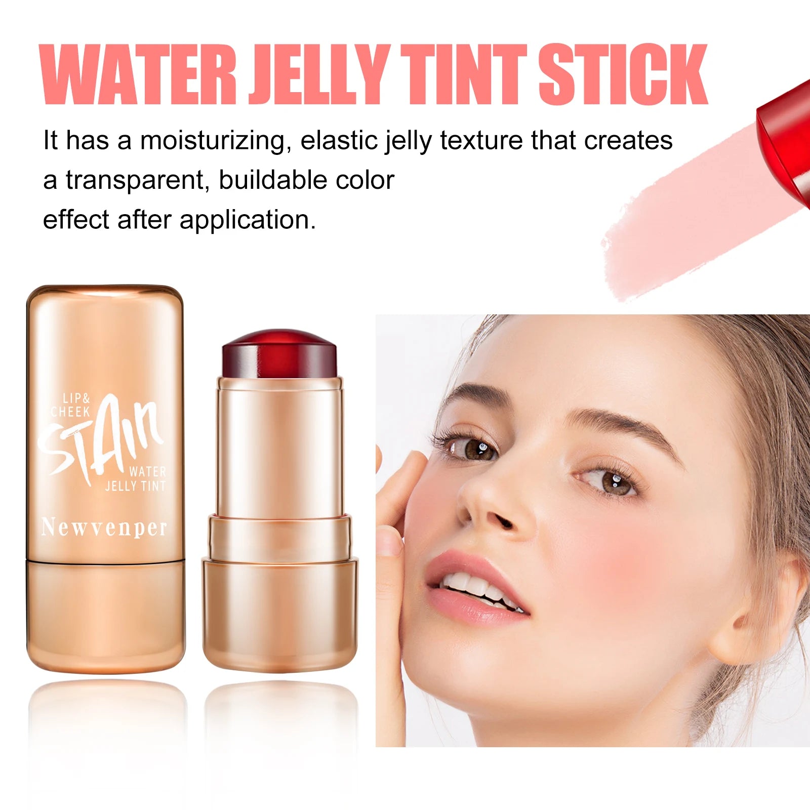 Waterproof Water Jelly Tint Blush Stick for Face & Lip Peaceful Pleasures Health and Wellness