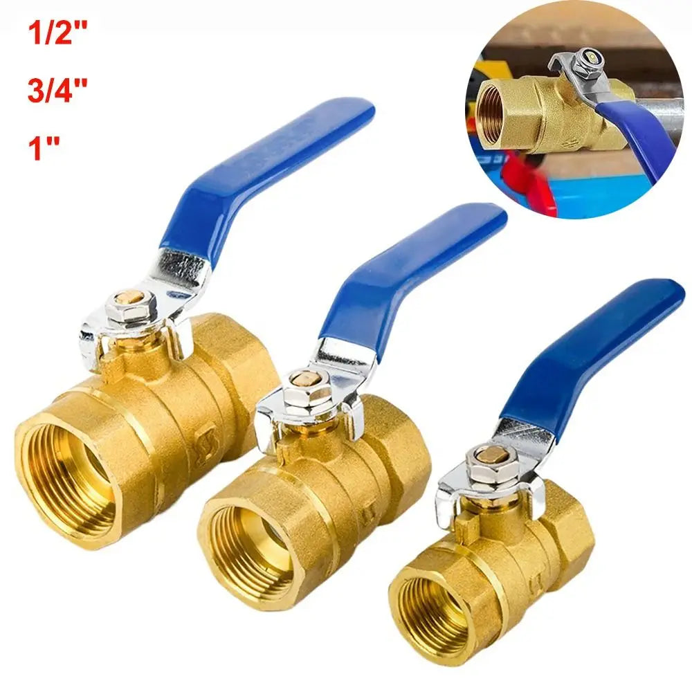 Brass Ball Valve 1/2" 3/4" 1" Threaded – High Temp Handle Valve