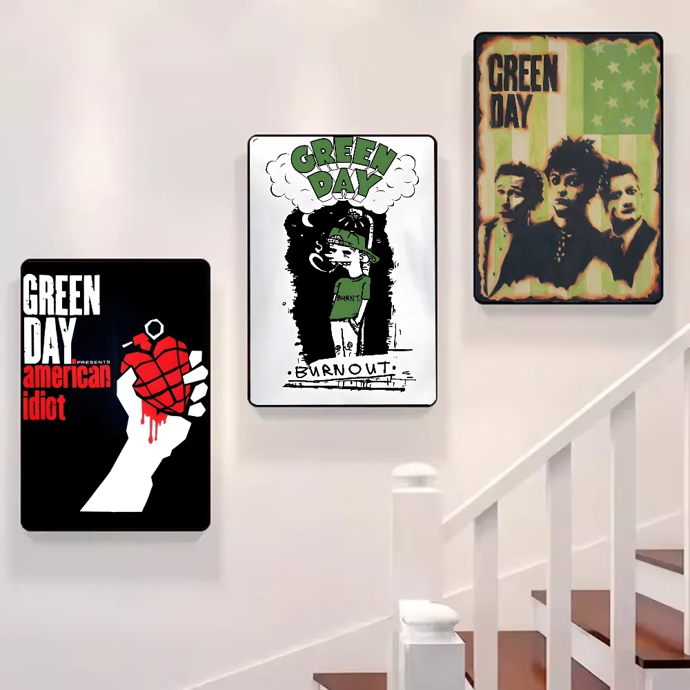 Green Day Vintage Retro Canvas Poster | Rock Band Wall Art
