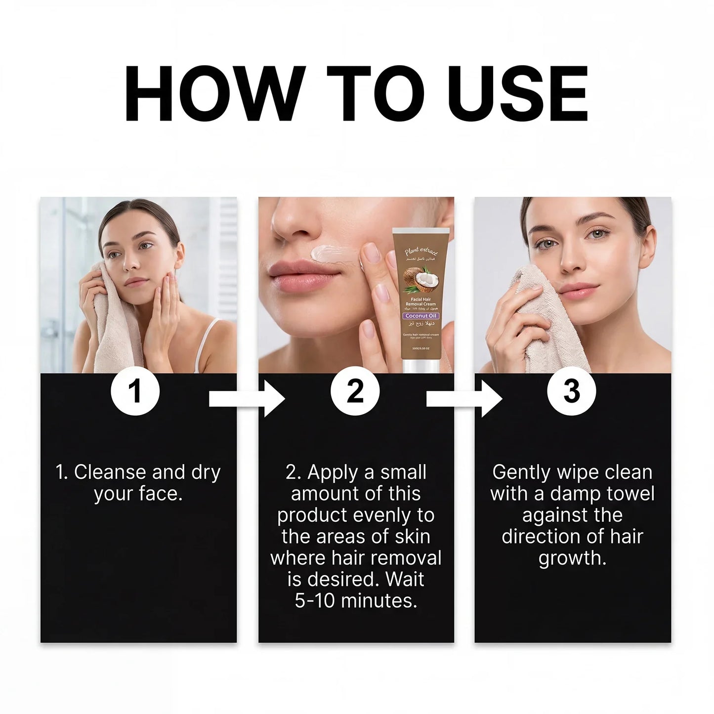 Mild Facial Hair Removal Cream – Smooth Skin, 100g