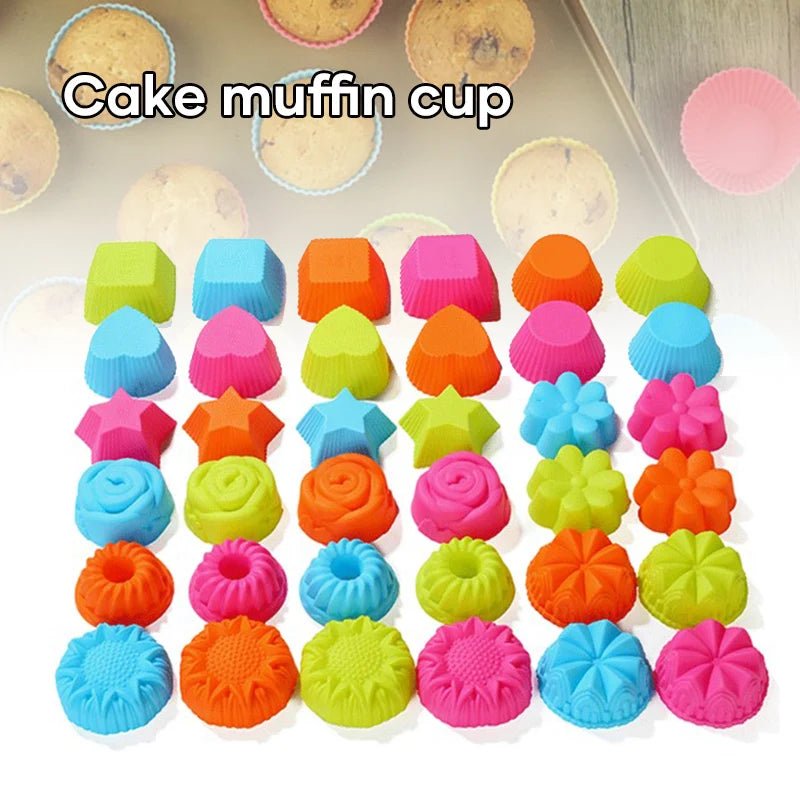 Silicone Cake Cup Mold Nonstick Easy Clean Pastry Mold For Cooking Eggs Baking Muffins Peaceful Pleasures Health and Wellness