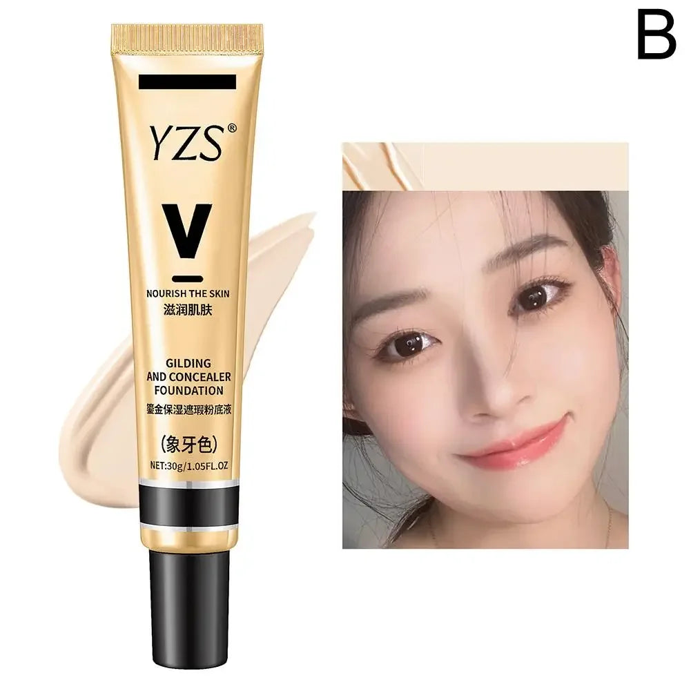 Natural Foundation Primer & Concealer - Waterproof Longwear Full Coverage Liquid Makeup Foundation Hydrating Blend, Moisturizing Peaceful Pleasures Health and Wellness 01 Ivory white