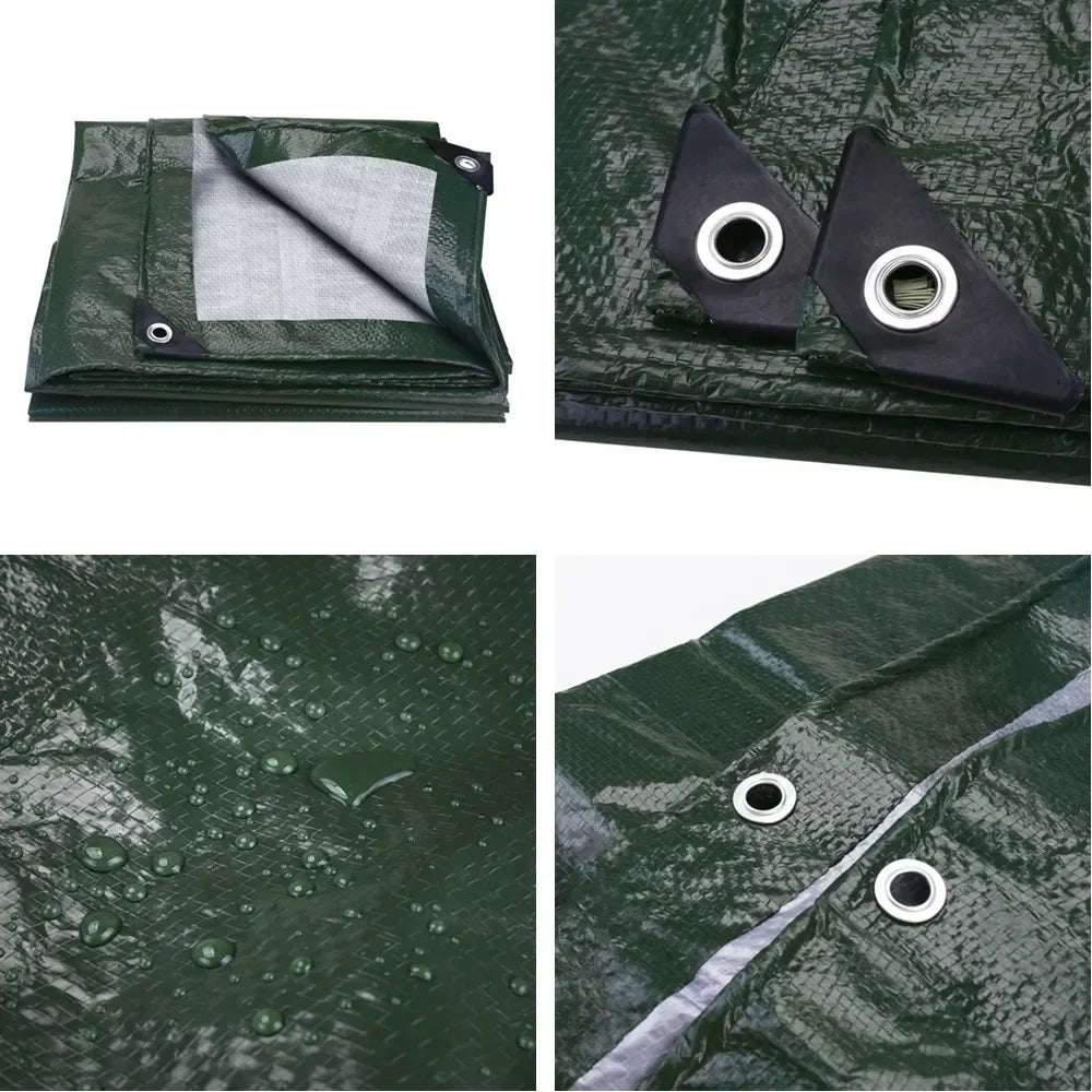 Heavy Duty Waterproof PE Tarp with Grommets | Multi-Size