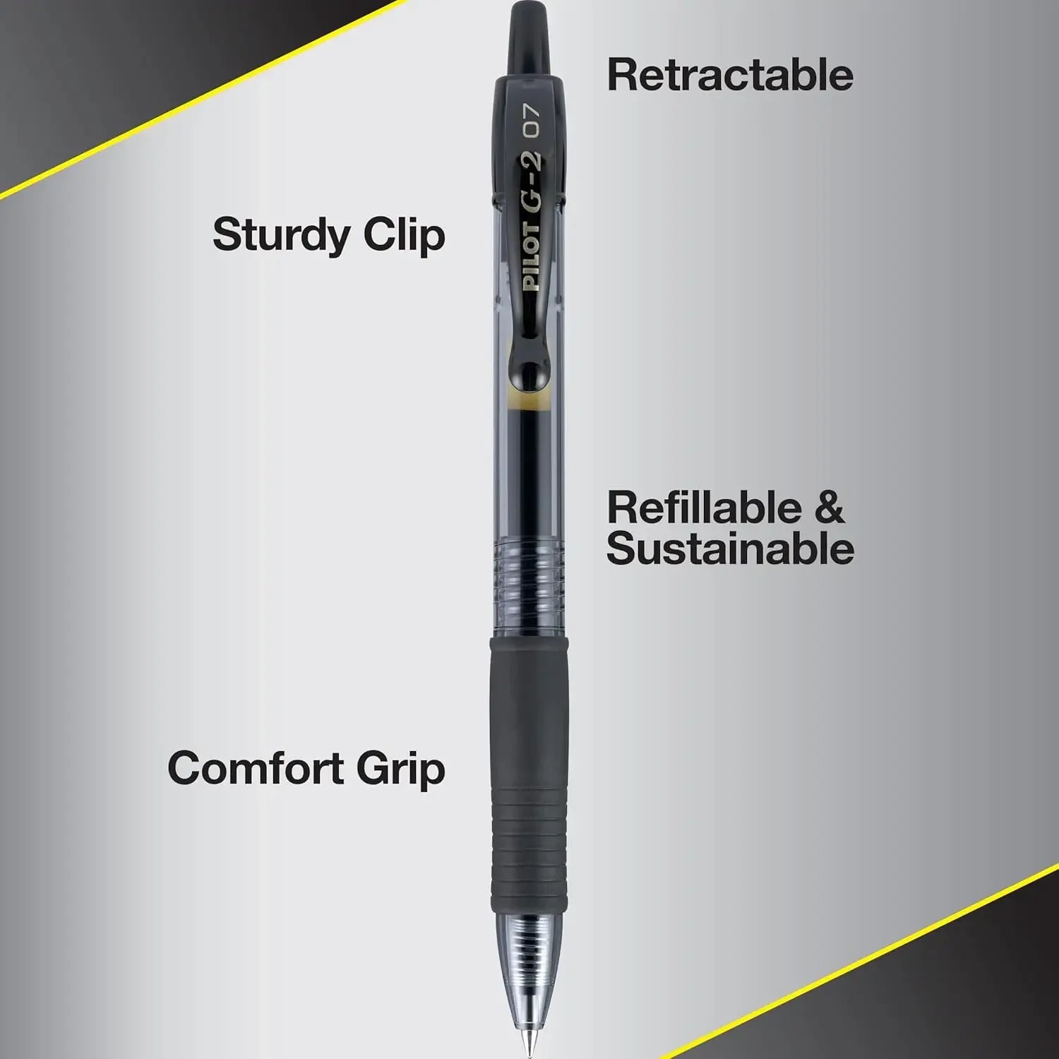 Premium Gel Roller Pens, 0.7mm Fine Point, Smooth Writing Black Ink, Pack of 12 Peaceful Pleasures Health and Wellness