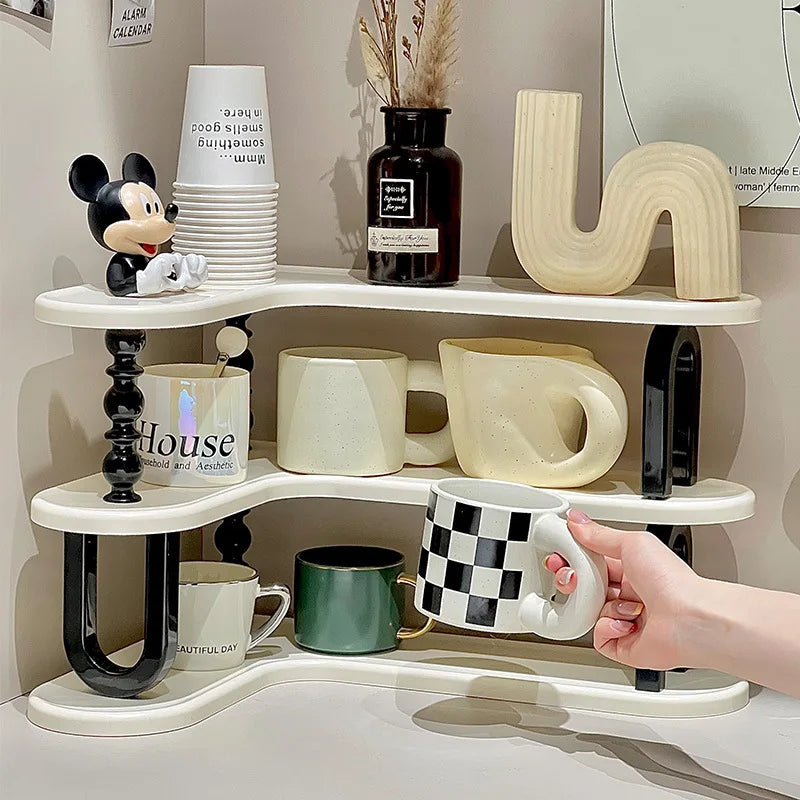 Multifunctional Cup Storage Rack Drip Drying Rack for Mugs Glass Tea Cup Corner Holder Stand for Home Kitchen Peaceful Pleasures Health and Wellness