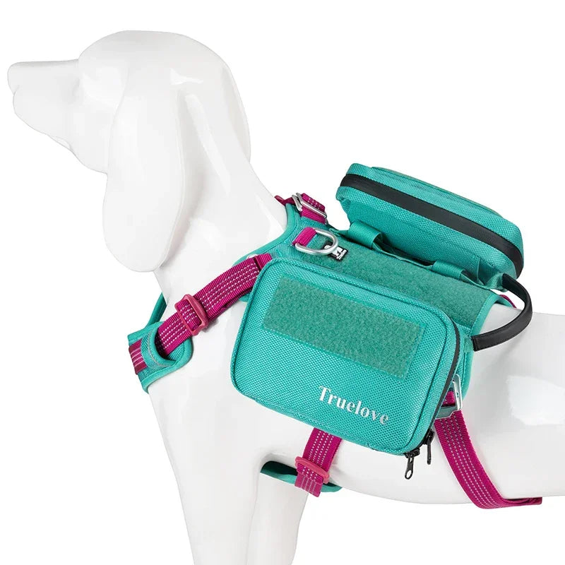 Truelove Tactical Dog Vest Harness Saddle Bag Pouches | TLB3011 Peaceful Pleasures Health and Wellness