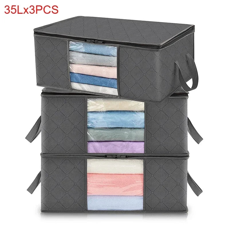 Large Capacity Clothes Storage Bags with Handle | 1/3 Pack