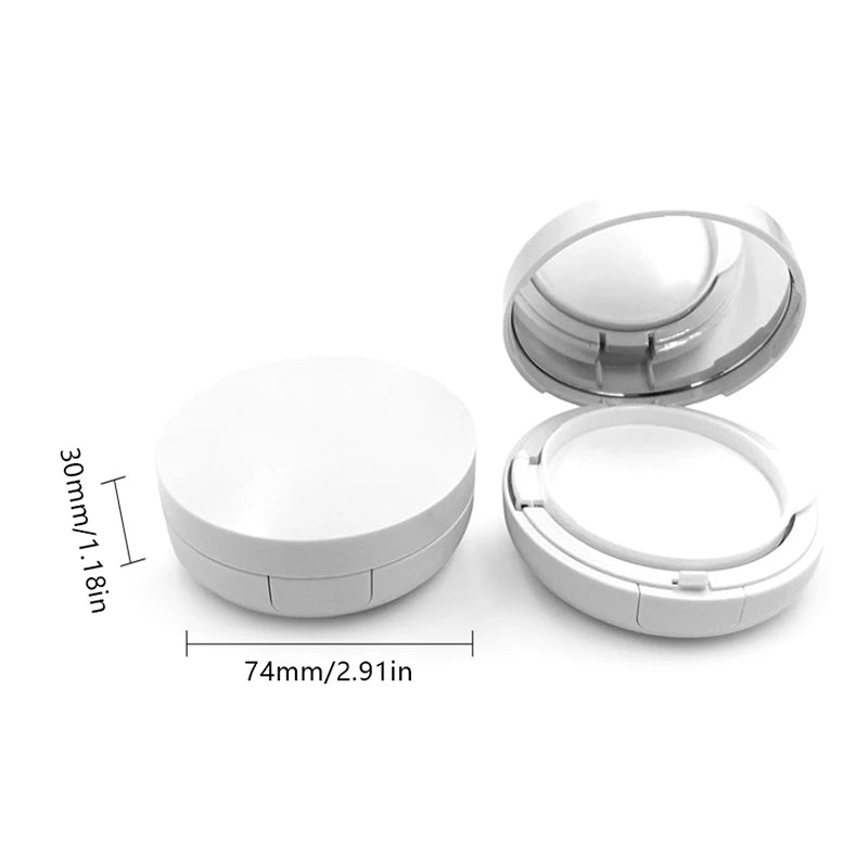15g/0.5oz Empty Air Cushion Puff Box Portable Cosmetic Makeup Case Container With Powder Sponge Mirror For BB Cream Foundation Peaceful Pleasures Health and Wellness