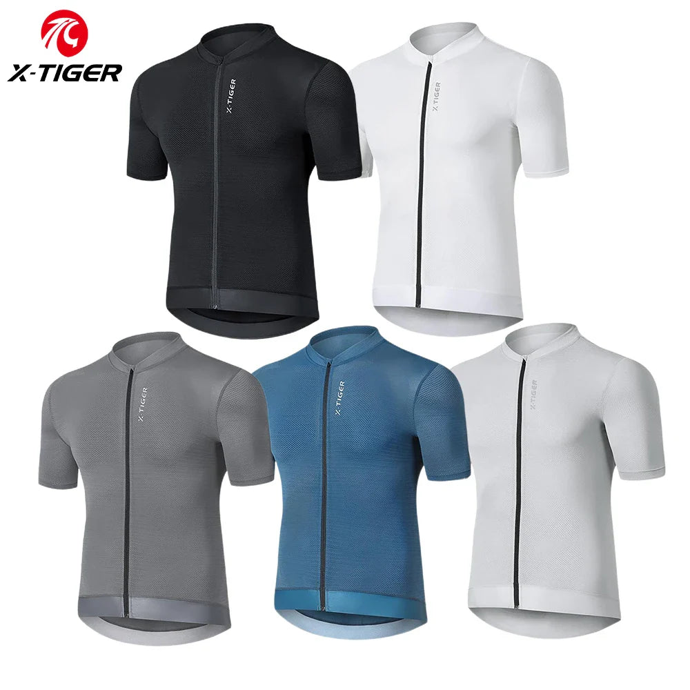 X-TIGER Men's Cycling Jersey Short Sleeve SPF 50 MTB Road Bike