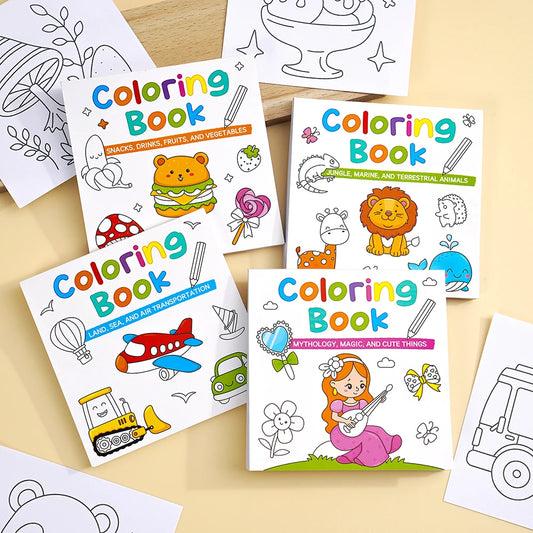 50 Sheets Mini Coloring Book Cartoon Convenient Graffiti Peaceful Pleasures Health and Wellness