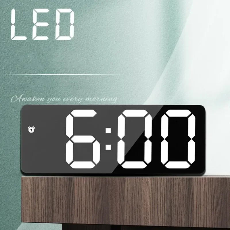 Electronics LED Alarm Clock Digital Children's Electronic Alarm Clock Bedside Table Desk Decorating Tabletop Desktop Clocks Home Peaceful Pleasures Health and Wellness