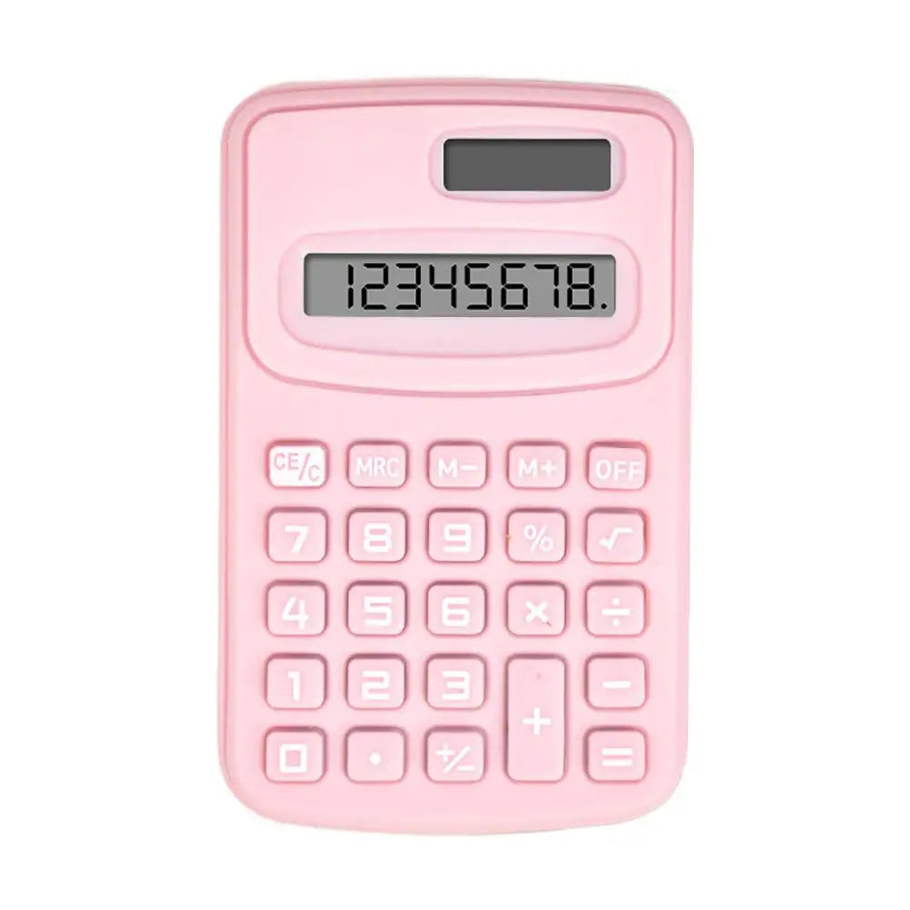 Portable Calculator Cute 8 Digits LCD Electronic Kids Home Office Primary School Calculator Teaching Supplies Peaceful Pleasures Health and Wellness B