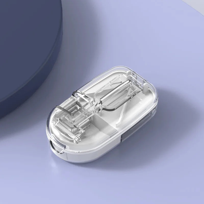 Portable Pill Splitter & Cutter with Storage Case | Precise Dosing