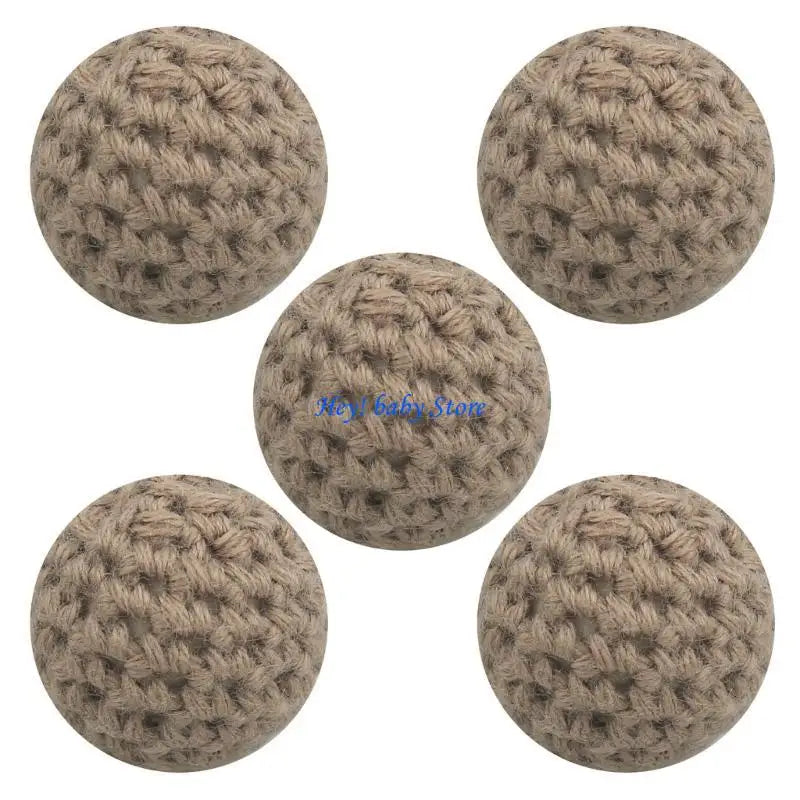 16mm Crochet Beads for Pacifier Clips, Keychains & Jewelry
