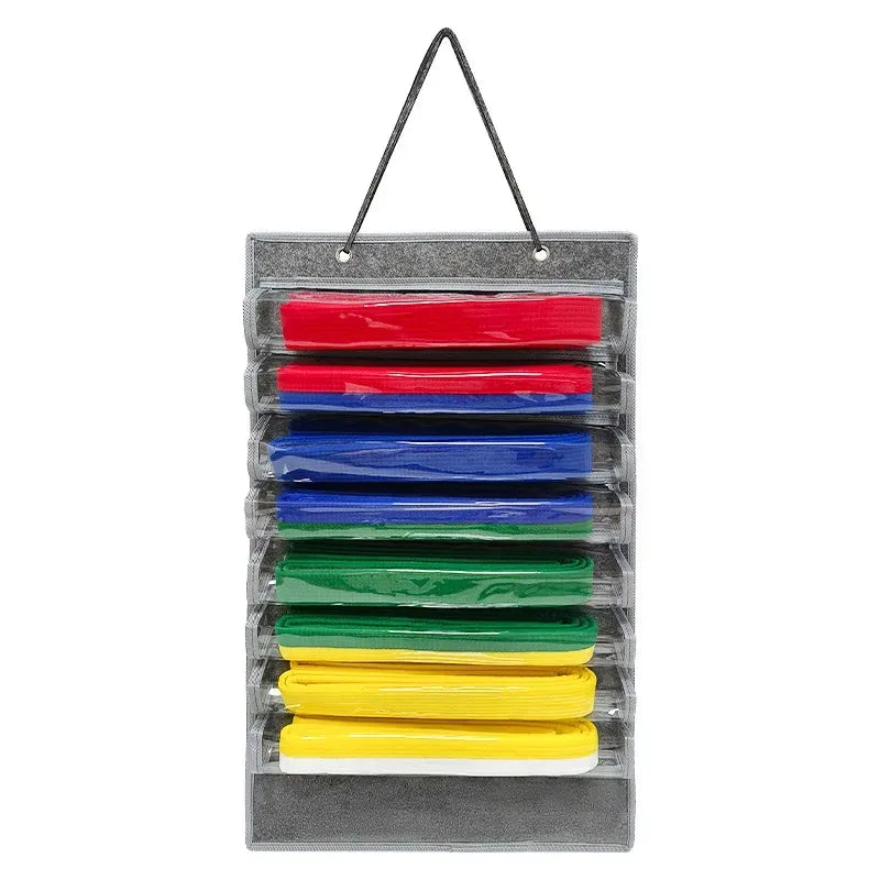 Martial Arts Belts Organizer Karate Belt Display Holder Durable Rack Wall Hanging Taekwondo Belt Storage for Muay Thai Mma Judo Peaceful Pleasures Health and Wellness
