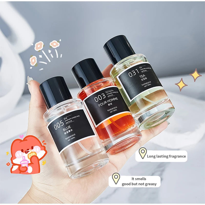 Brand Perfume Lasting Fragrance New Fresh Light Fragrance Tk Hot Selling Elegant Woody Fragrance 50ml Men's And Women's Perfume Peaceful Pleasures Health and Wellness