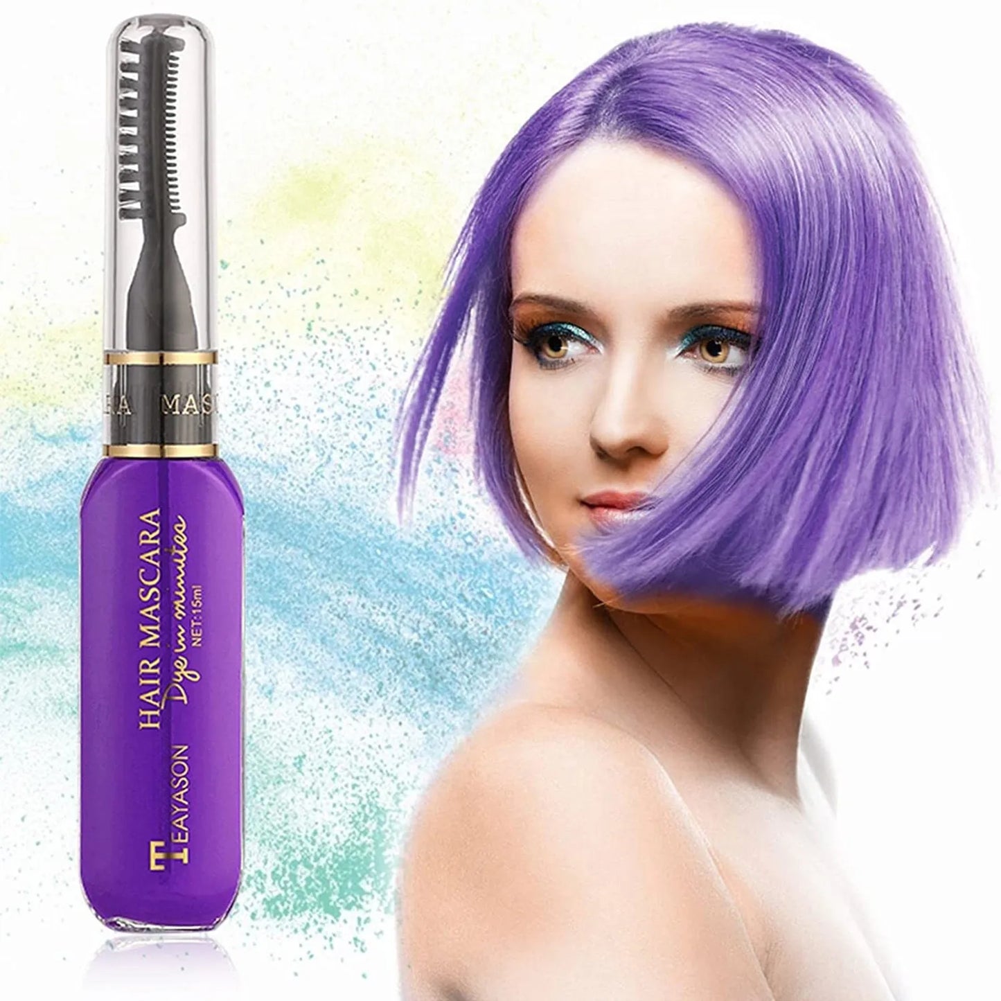 13 Colors Disposable Hair Dye Temporary Hair Mascara Instantly Hair Color Diy Great Gift Casual Party Stage Performance Decor Peaceful Pleasures Health and Wellness Purple One Size