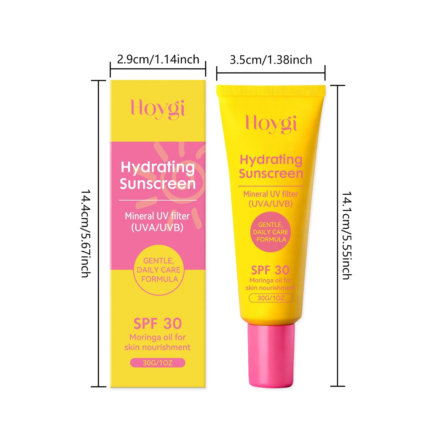 SPF 30+ Mineral Face Cream | Moringa Oil Moisturizer – 30g