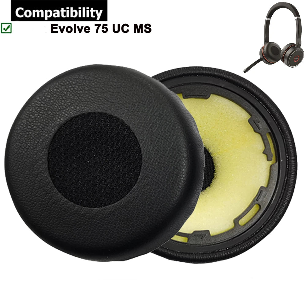 1 Pair Brand New High Quality Replacement Earpads Ear Pads Muffs Repair Parts For Jabra Evolve 75 75+ UC MS Headsets Peaceful Pleasures Health and Wellness