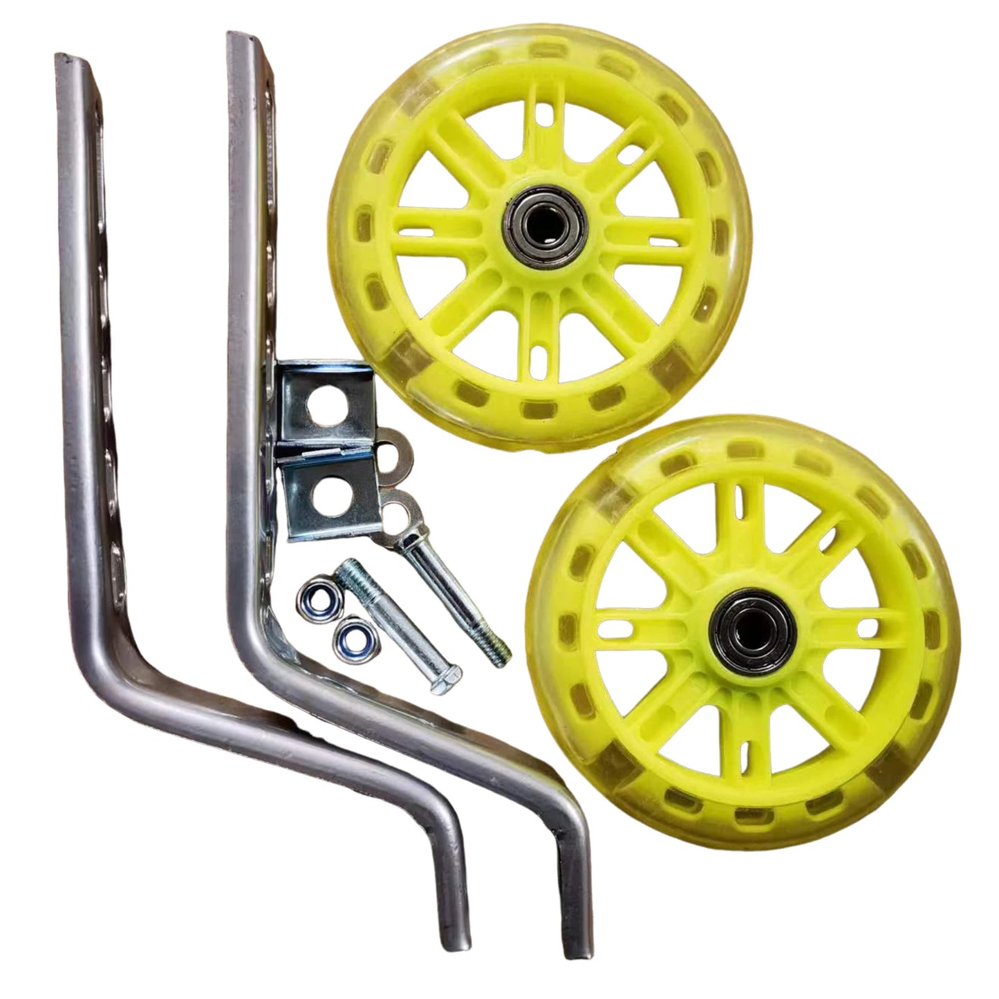 Stronger Bike Stabilizer Mounting Kit Silent Balance Flash Bicycle Assist Wheel for Children Folding Bikes Peaceful Pleasures Health and Wellness Yellow
