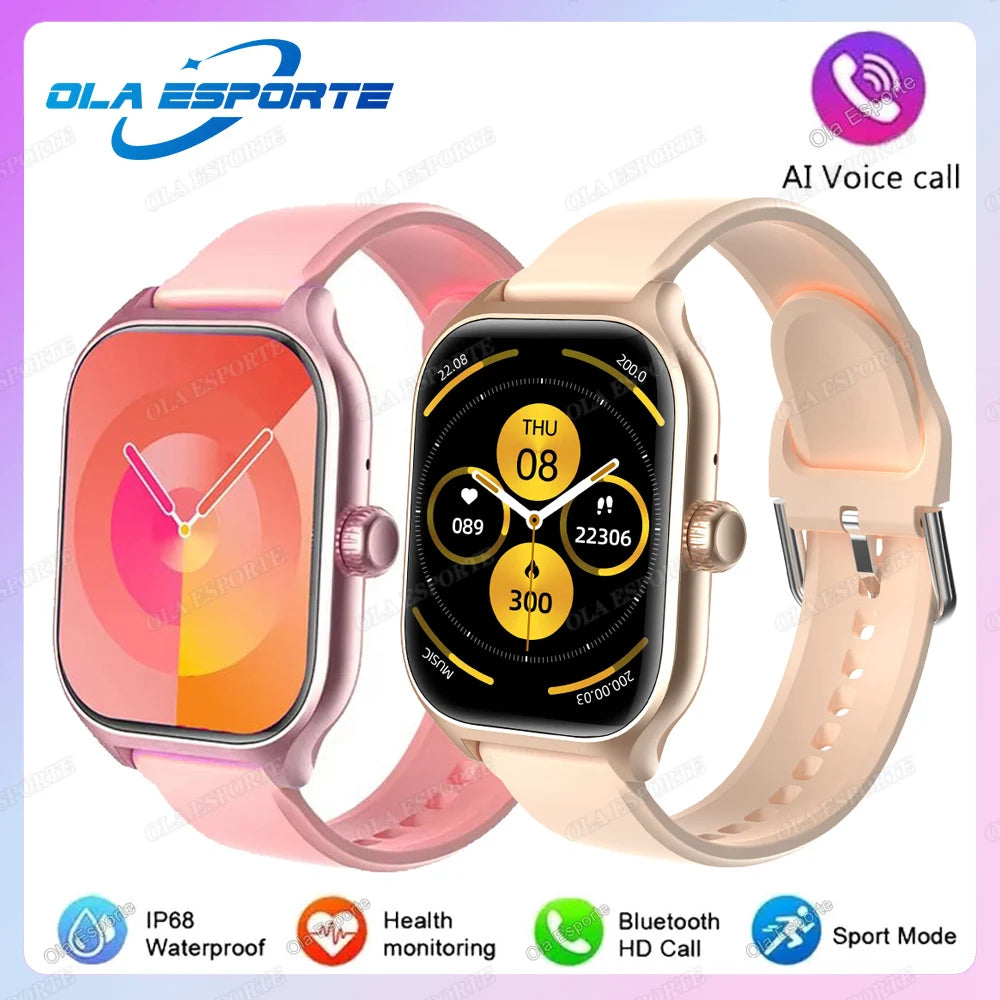 2026 Smart Watch Android IOS Phone 2.01 Inch Color Screen Bluetooth Answer Call Fitness Watches Tracker Smartwatch Women Men‎ Peaceful Pleasures Health and Wellness 1Pk1Go