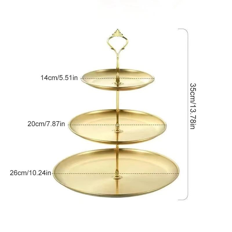 Stainless Steel Tiered Cake & Dessert Stand – 2 or 3 Layer