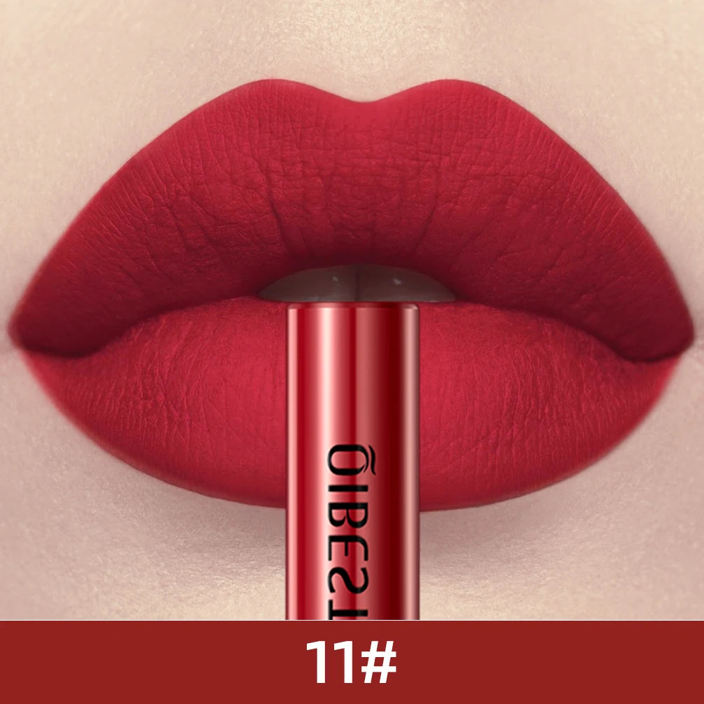 QiBest 24-Color Matte Liquid Lipstick Set – Waterproof & Non-Stick
