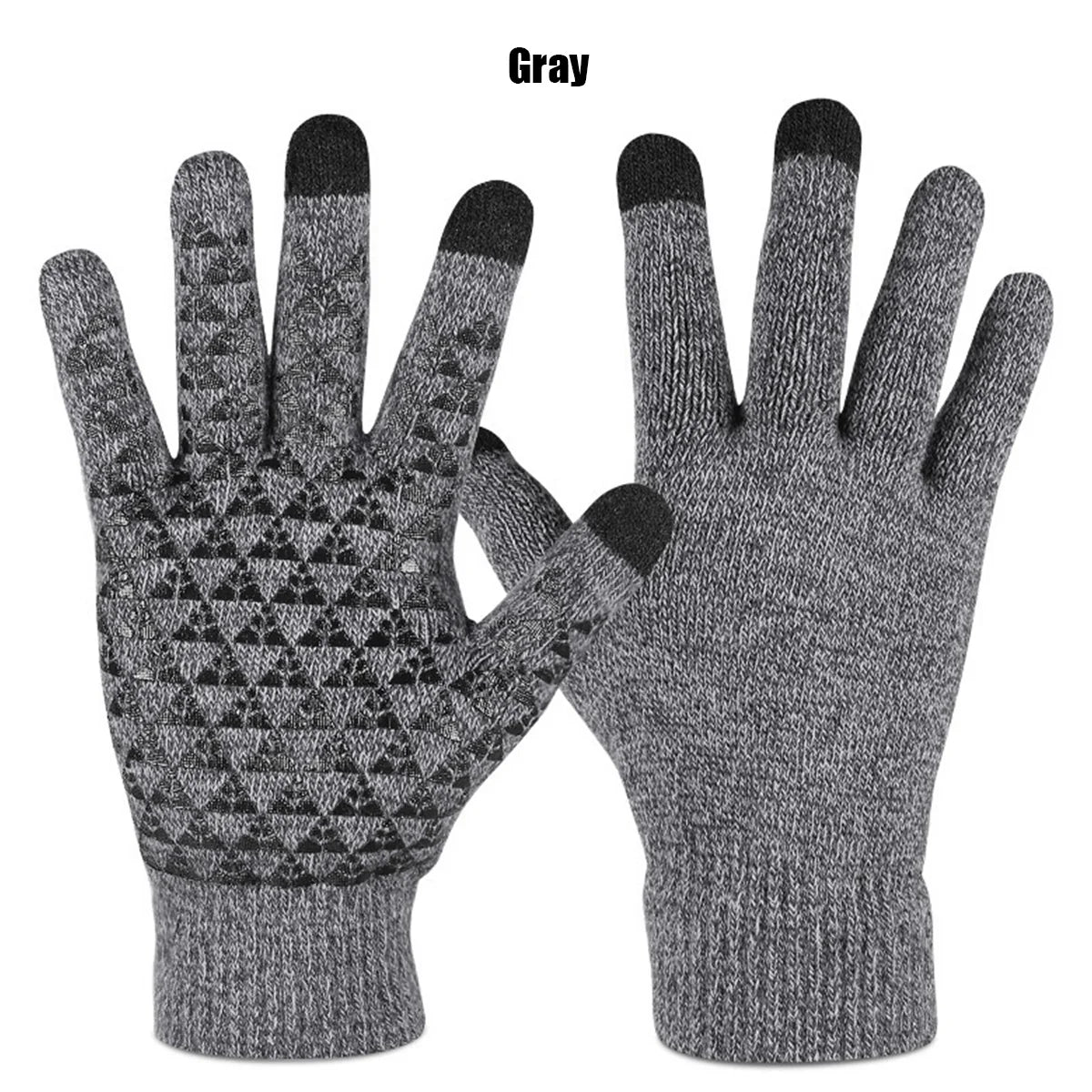 Velvet Touch Screen Winter Gloves – Anti-Slip Knit | Unisex
