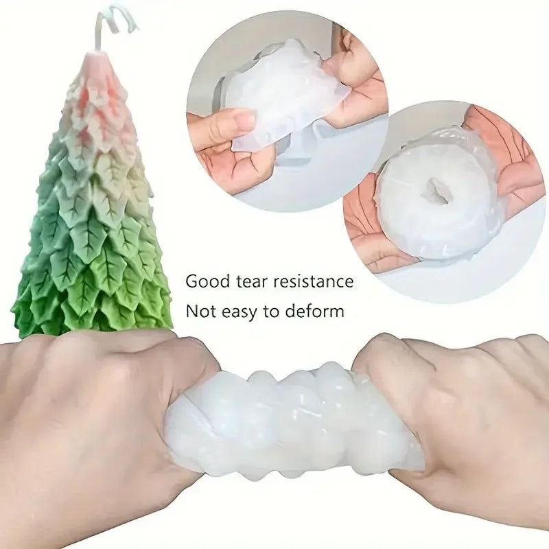 3D Christmas Tree Silicone Mold – Resin, Candle & Soap