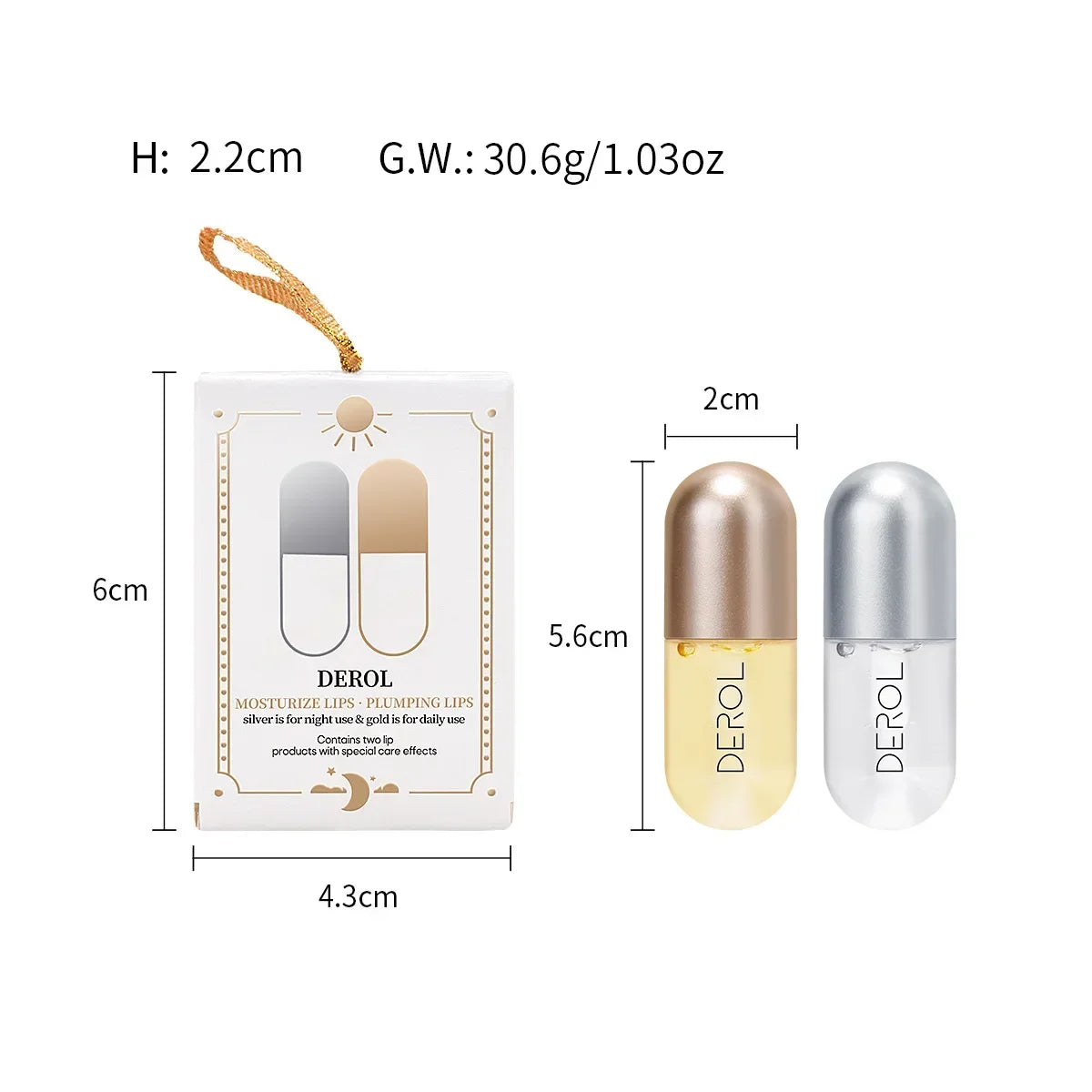 Ginger Peppermint Lip Plumper – Moisturizing Day & Night Lip Gloss
