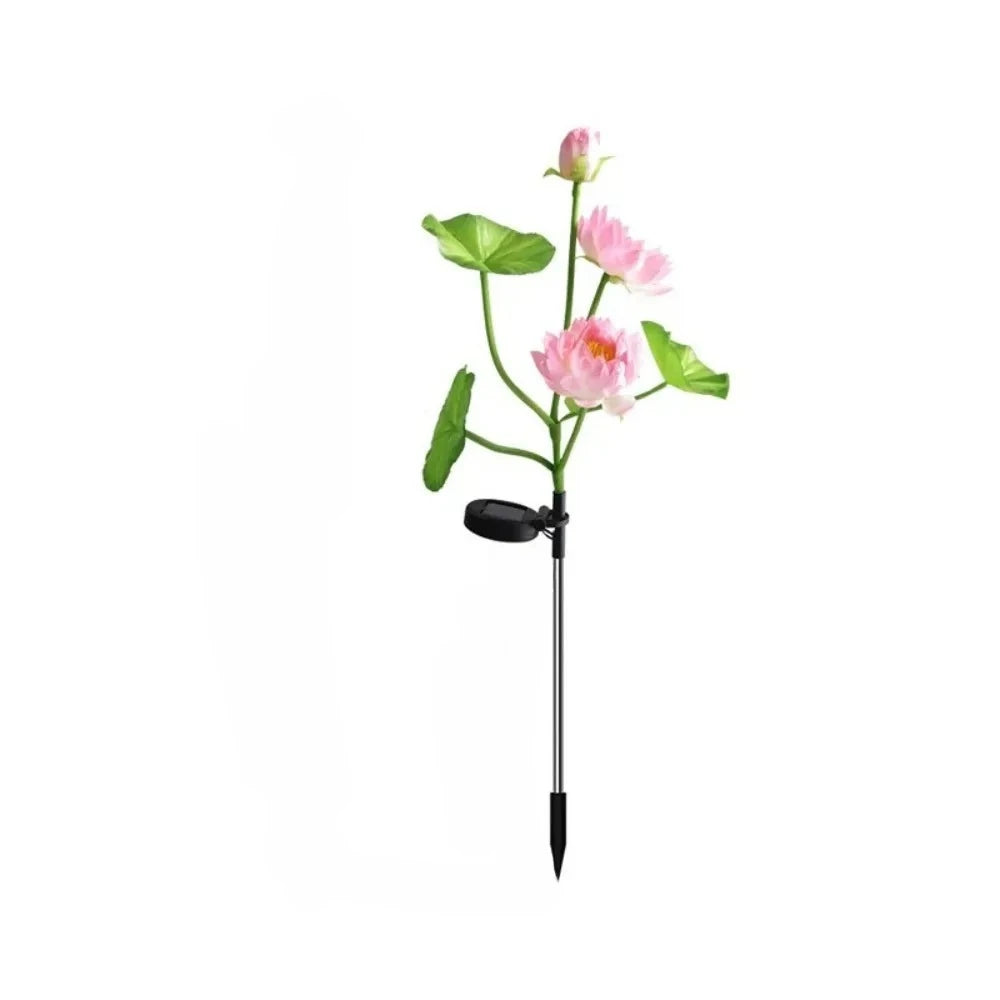 Solar Lotus Flower LED Garden Light | Outdoor Lawn Decor