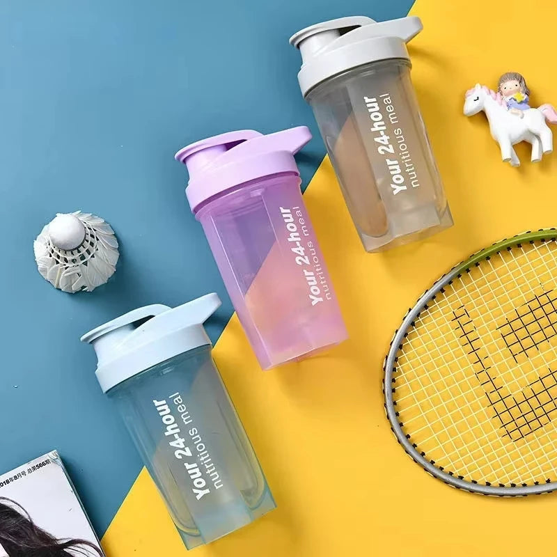 Portable Shaker Cup for Men and Women Protein Powder Replacement Milkshake Mixing Cup Fitness Sports Water Cup Scale Bottle Peaceful Pleasures Health and Wellness