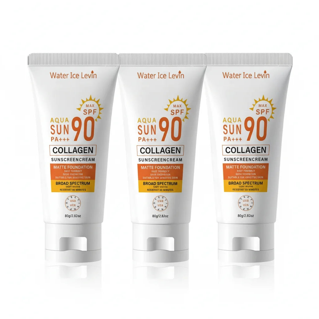 SPF 90 Collagen Sunscreen Cream – Matte, Reef Safe, Sensitive Skin