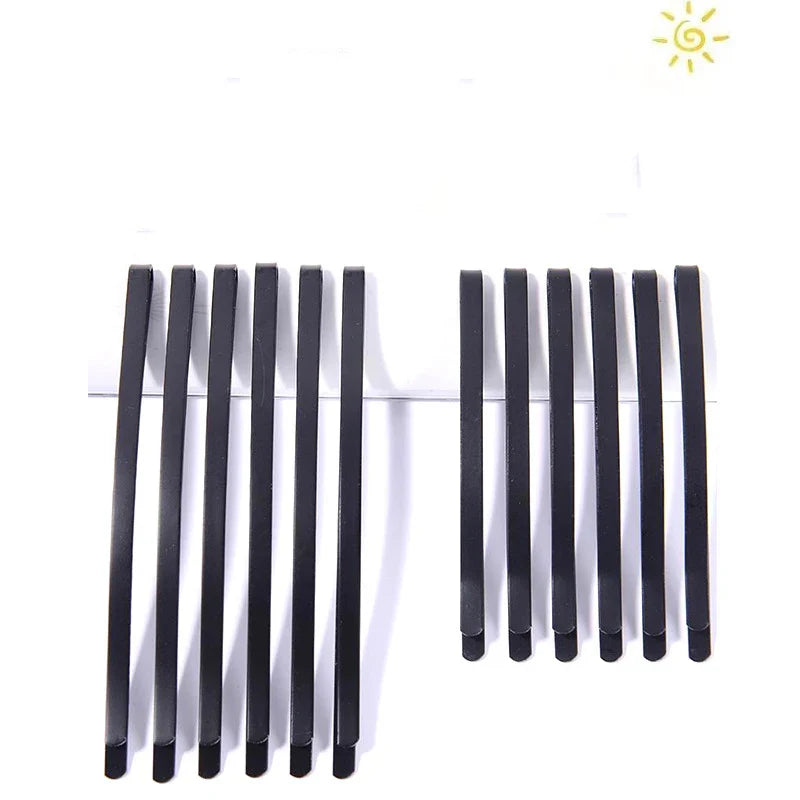 Black Bobby Pins Set – 10pcs Metal Hair Clips for Women & Girls
