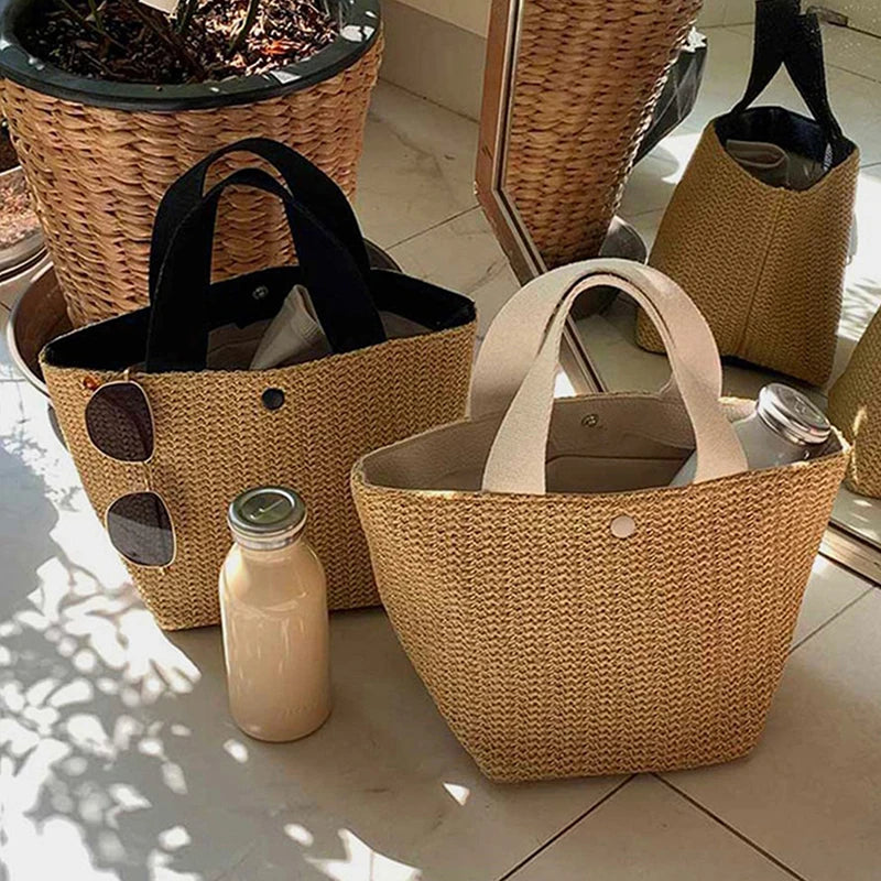 Women's Straw Woven Beach Tote Bag – Boho Shoulder Handbag Woven Tote Bag Peaceful Pleasures Health and Wellness