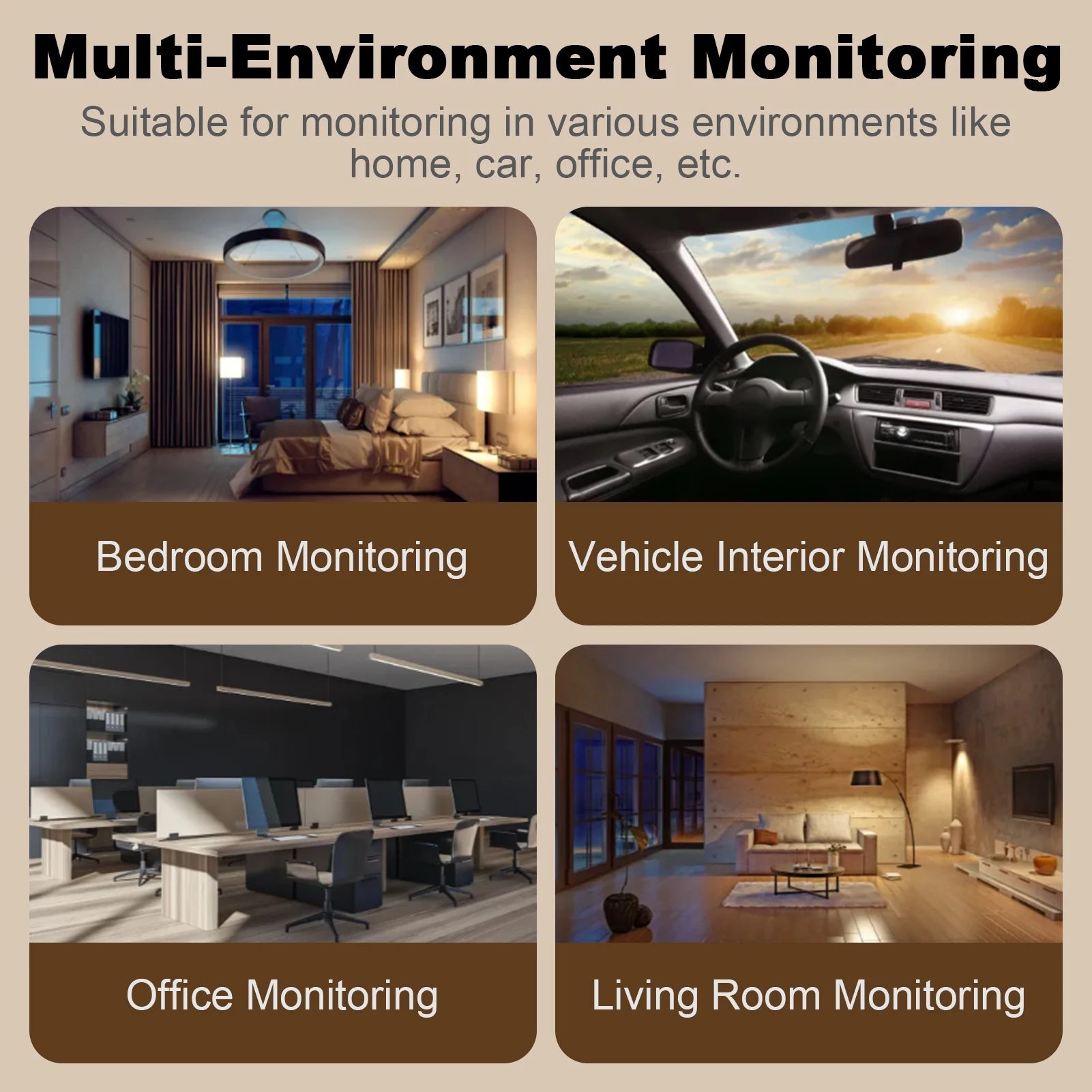 Air Quality Monitor,15-in-1 WiFi Air Detector with Color LCD Screen Fit for Tuya Smart,Detects PM2.5 PM10 TVOC Temp Humidity Peaceful Pleasures Health and Wellness