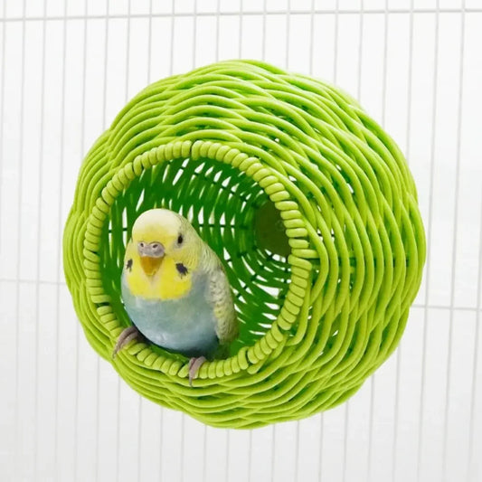 Handwoven Spherical Bird Nest | Hanging Breeding Bird House Bird Nesting House Peaceful Pleasures Health and Wellness