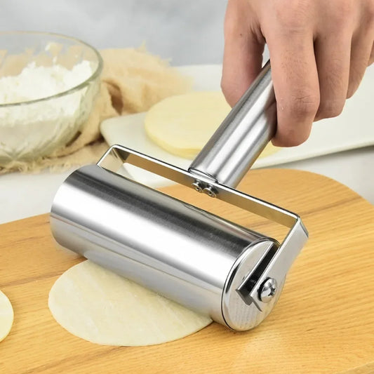 Stainless Steel Dough Roller Two-sided kitchen Nonstick Rolling Pin Home Baking Tools For Fondant Pie Crust Cookie Pastry Pizza Peaceful Pleasures Health and Wellness