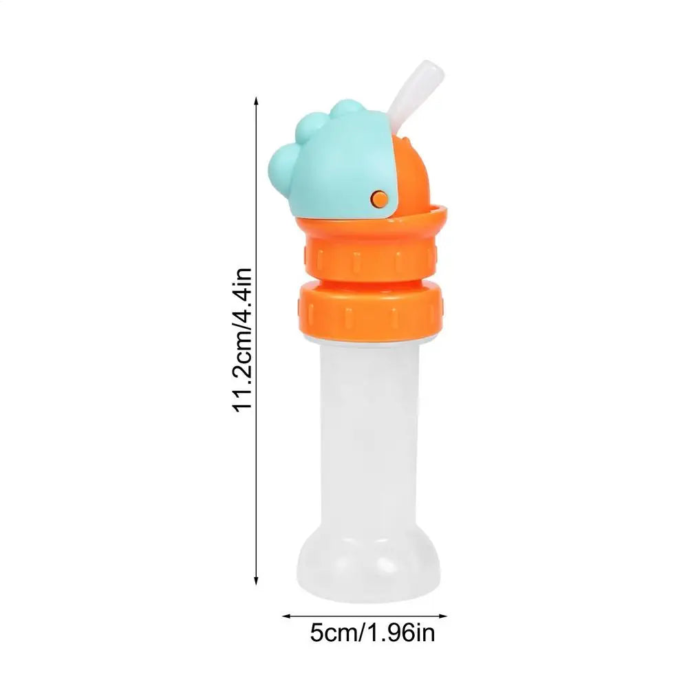 Reusable Spill-Proof Water Bottle Spout Detachable Lid with Straw For Kids Hydration Sports Office Cart Delivery Drink Peaceful Pleasures Health and Wellness Orange