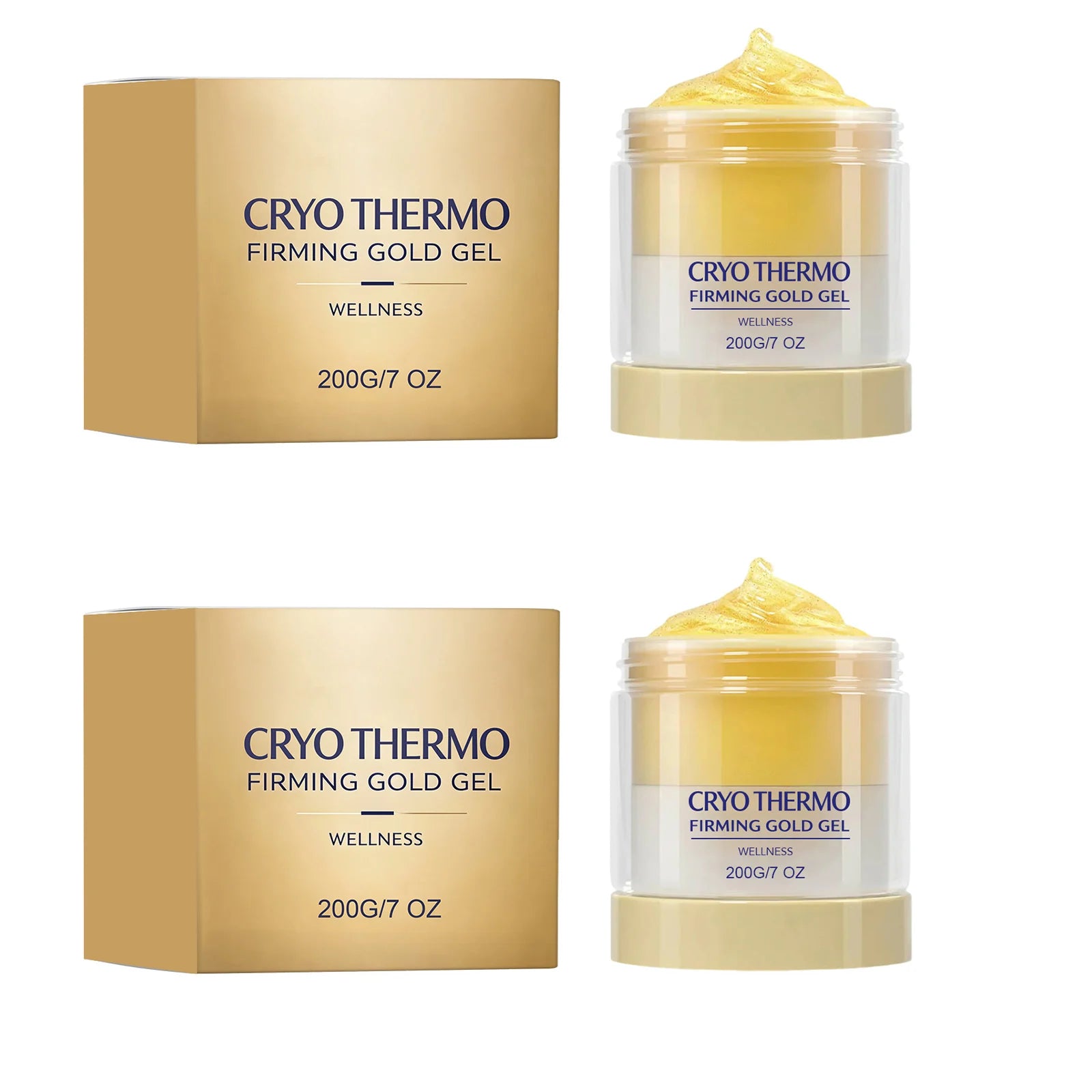 Firming Gold Face Cream Moisturizing Accelerate Fat Metabolism Improve Skin Elasticity Reduce Sagging Wellness Body Massage Gel Peaceful Pleasures Health and Wellness 2 x 200g Boxed