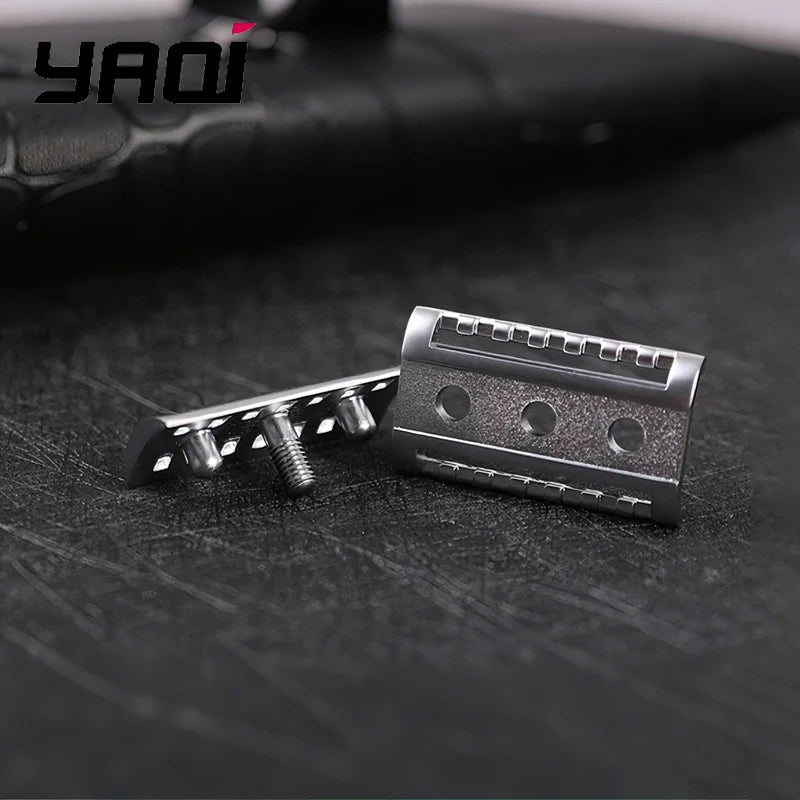 2026 YAQI Inkwell Stainless Steel Men's Shaving Razor Holder - Sleek Design Male Grooming Accessory Peaceful Pleasures Health and Wellness
