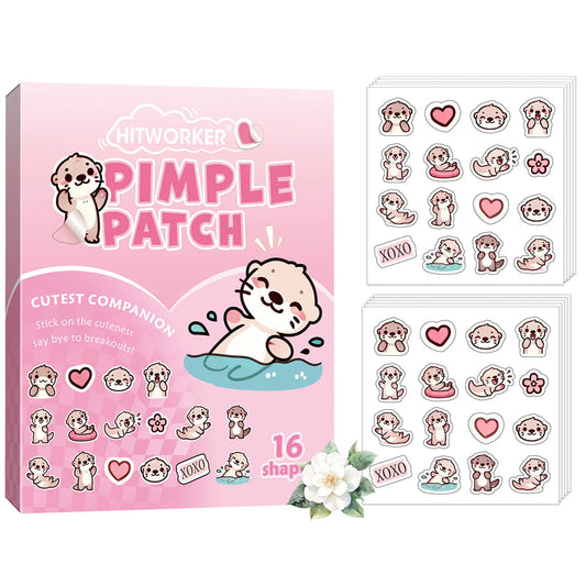 Cute Otter Hydrocolloid Pimple Patches | Blemish Stickers 32/160pc Hydrocolloid Pimple Patch Peaceful Pleasures Health and Wellness